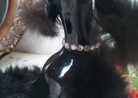 1950´s・黒毛のふわふわ陶器のプードル