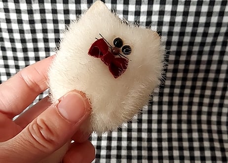 ふわふわ猫のキーホルダー