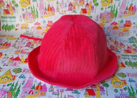 スヌーピーのコーデュロイ生地👒子供帽子 ピンク