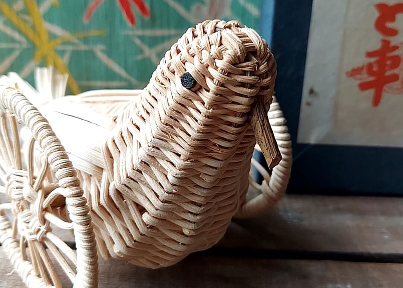 郷土玩具✩.*˚あけび細工はと車 大 | あんちーくKIDAN STORE