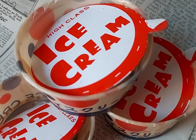 古いアイスクリームカップ 小 | あんちーくKIDAN STORE