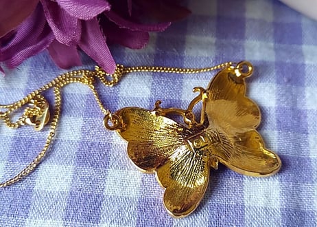 1970´s✩.*˚お花蝶々Vintageネックレス