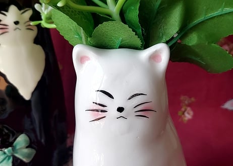 瀬戸クラフト・白猫の花瓶