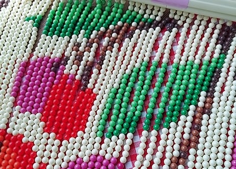 スキルスクリーン🍒さくらんぼのビーズ暖簾