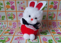Fancy🐰🌼*･吸盤付きうさぎのマスコット ホワイト