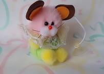 Fancy🐭🌼*･吸盤付きネズミのマスコット ピンク