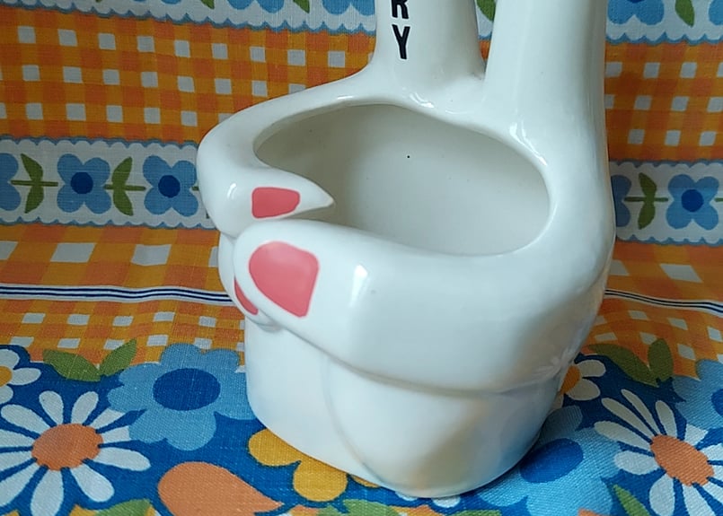 ハンドモチーフ　オブジェ　灰皿　小物入れ　陶器　スペースエイジ置物アート　モダン ハンドモチーフ オブジェ 灰皿 小物入れ 陶器 スペースエイジ置物