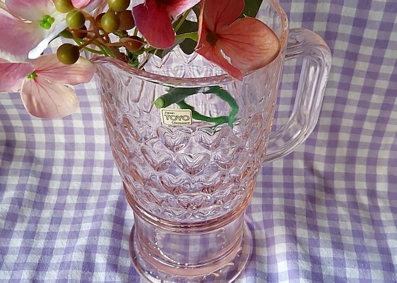 東洋硝子・ピンクハートのピッチャー | あんちーくKIDAN STORE