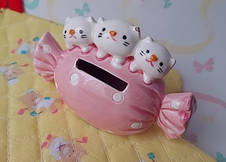 Fancy🍬キャンティにくっつく猫ちゃん貯金箱
