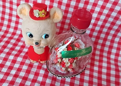 ドライフラワーの入ったボトルフラワーオブジェ💐