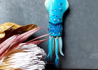 プラスティック玩具🦑くっつき烏賊  ブルー