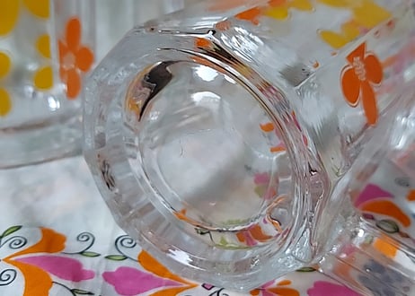 HOYA・クリスタル✨花柄ジョッキ