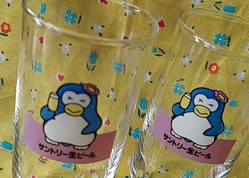 80年代・パピプペンギンズ🐧サントリーグラス ガール | あんちー