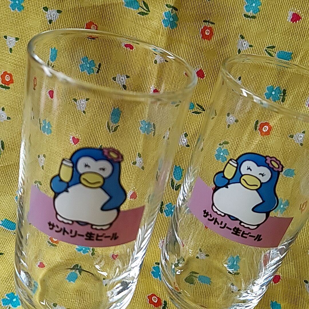 80年代・パピプペンギンズ🐧サントリーグラス ガール | あんちーく