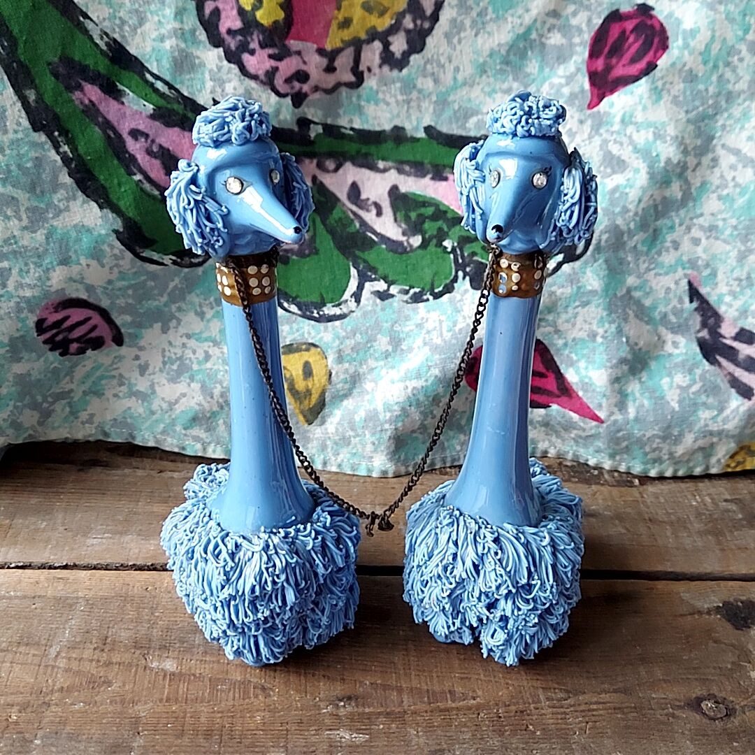 1950's スパゲッティ プードル ヴィンテージ レトロ 陶器 50´s✩.*˚Vintageスパゲティプードル | あんちーくKIDAN STORE