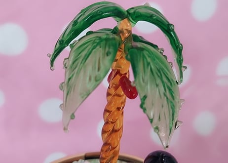 ドーム入り硝子細工🌴黒んぼのオルゴール