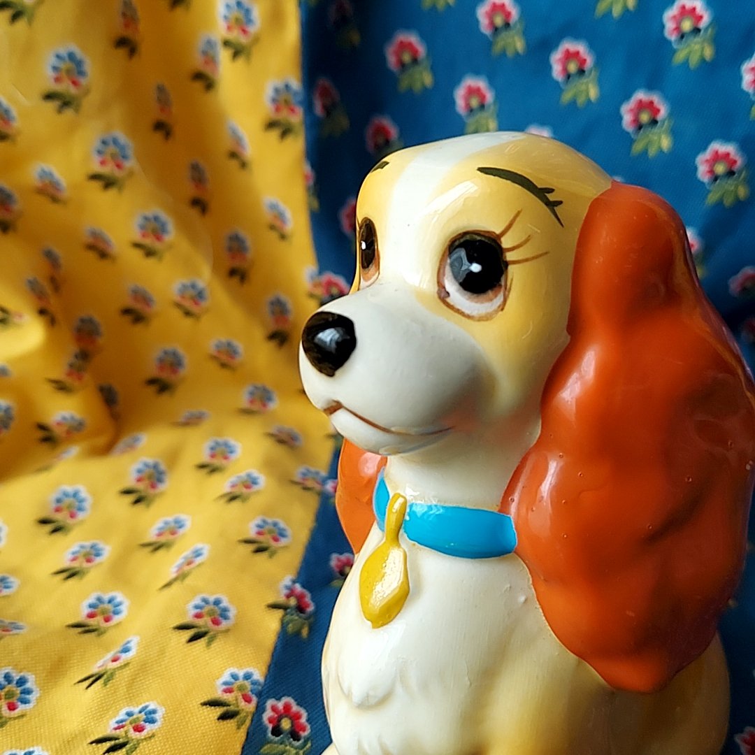 Disney　わんわん物語　クッキージャー　置き物　激レア Disney・わんわん物語🐶レディ置物 | あんちーくKIDAN STORE