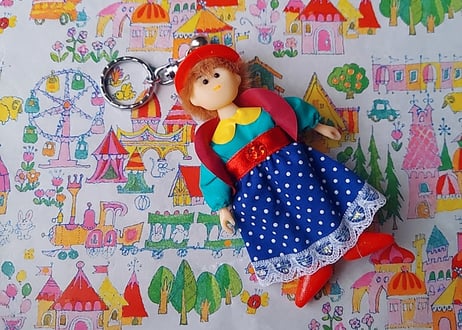 80年代Fancy🩷ᩚGirlファッションDollキーホルダー👧