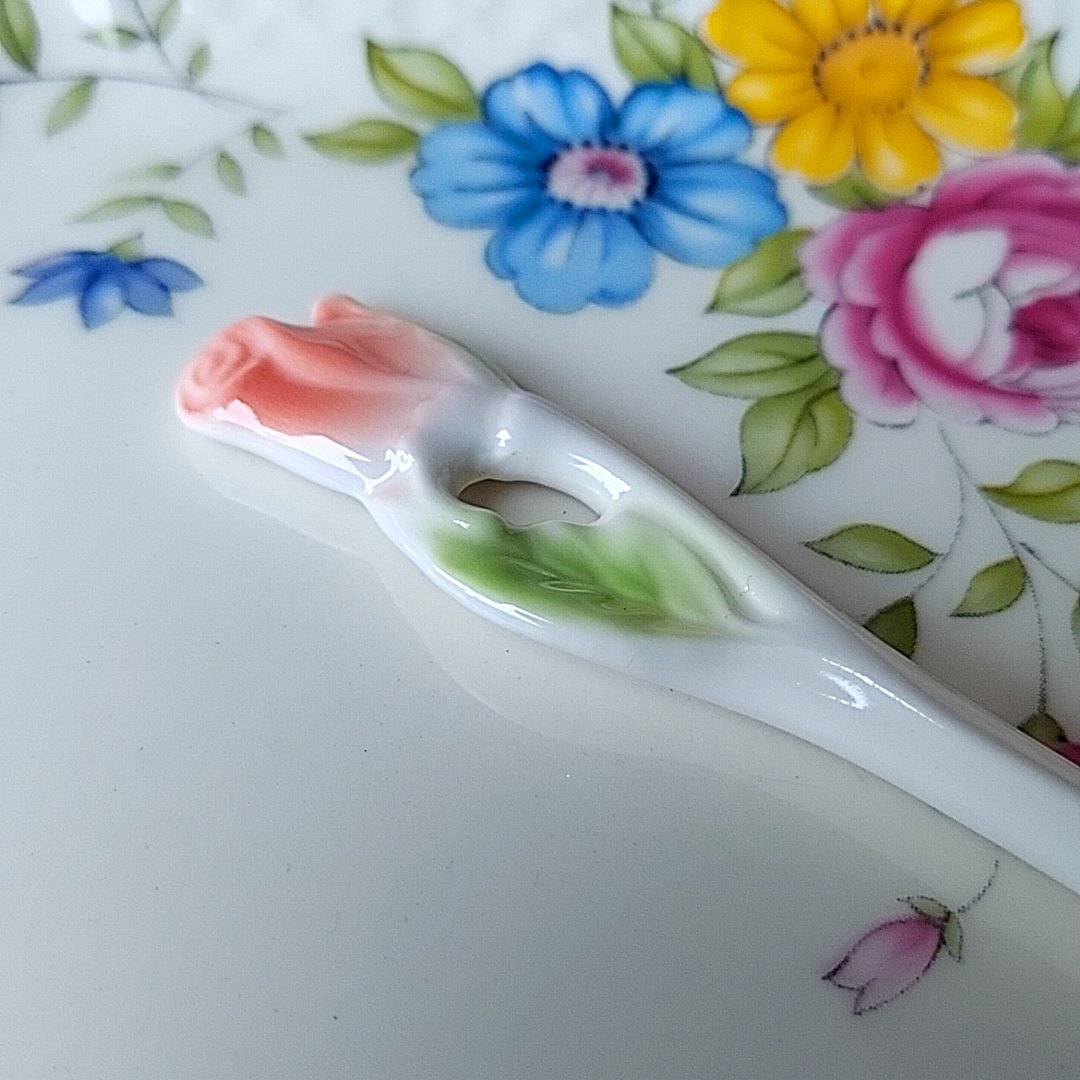 薔薇のミルク硝子スプーン | あんちーくKIDAN STORE