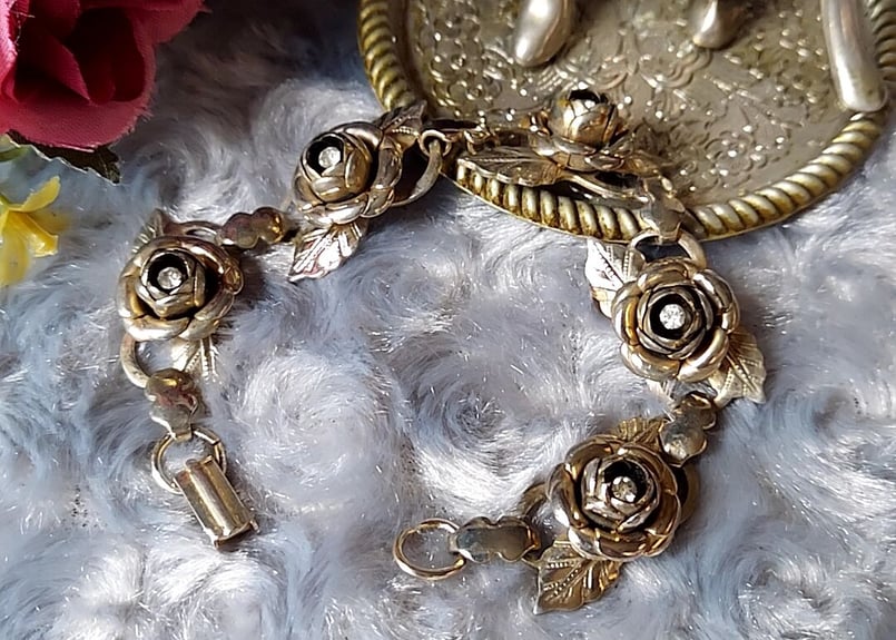 1960´s✨薔薇が連なるVintageブレスレット | あんちーくKIDAN STORE