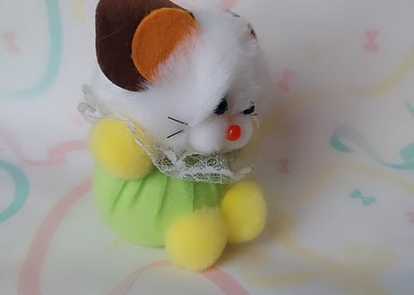 Fancy🐭🌼*･吸盤付きネズミのマスコット ホワイト
