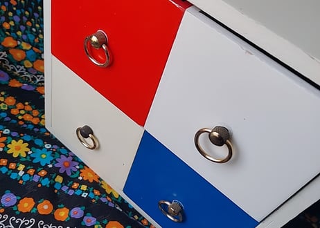 トリコカラー🇬🇧4つポケットの引き出しBOX