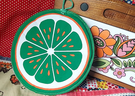 オレンジの輪切り🍊鍋敷き