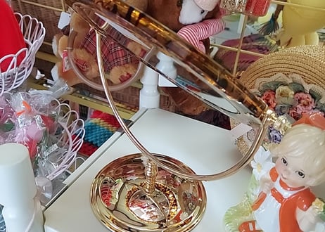 べっ甲風･回転スタンド拡大鏡
