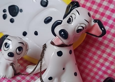 Disney❤わんわん物語・チェーン付き親子の陶器