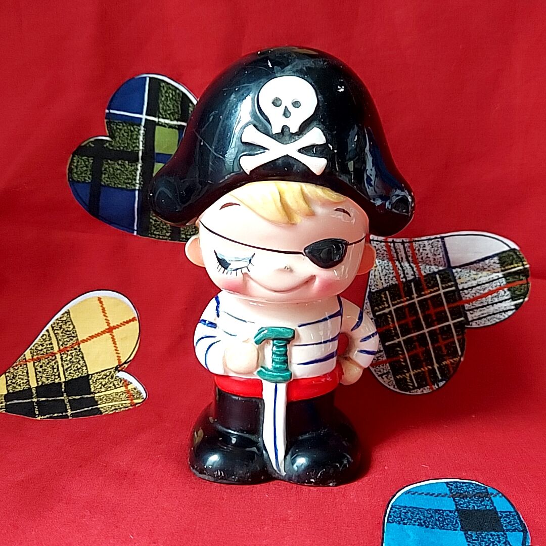 内藤ルネ⭐️貯金箱⭐️当時物 内藤ルネ・キャプテンキッド💎貯金箱 | あんちーくKIDAN STORE