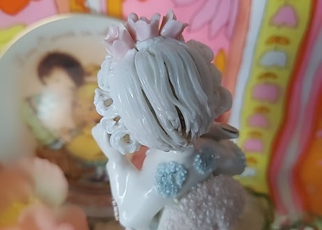 輸出用•スパゲティ💕着物の女性陶器