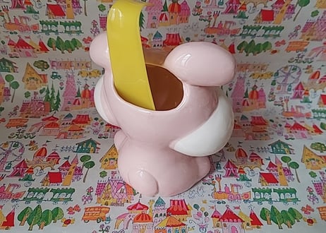 Fancy🩷ᩚうさぎの陶器、靴べら入れ ピンク