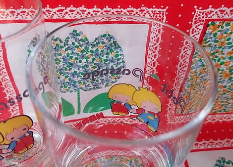 Petit🍎Passage 小さなカップルの足付きグラス