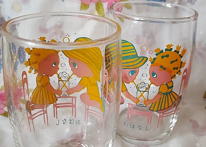 佐々木ストロング・クリームソーダのカップルグラス | あんちーくKIDAN