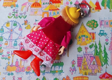 80年代Fancy🩷ᩚGirlファッションDollキーホルダー👧