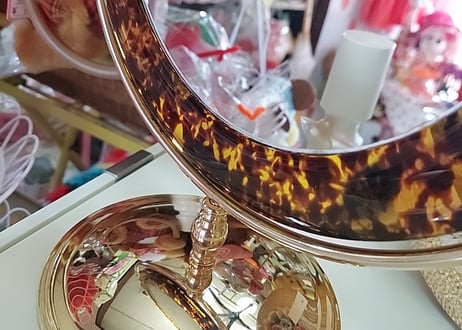 べっ甲風･回転スタンド拡大鏡
