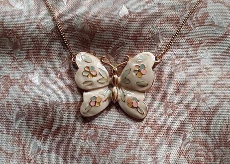 1970´s✩.*˚お花蝶々Vintageネックレス