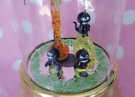ドーム入り硝子細工🌴黒んぼのオルゴール