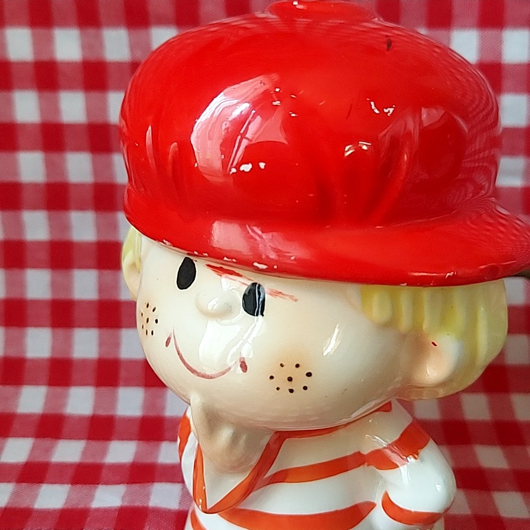 水森亜土　陶器　貯金箱　希少　3点セット 昭和レトロ 水森亜土 貯金箱セット 水森亜土 陶器 貯金箱 希少 3点セット