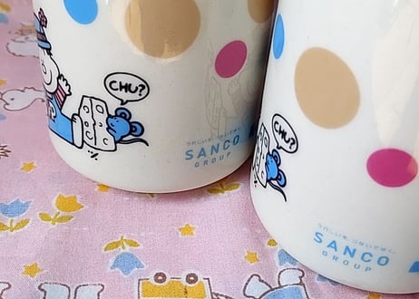 ほのぼの君湯のみ  ネズミとチーズ🧀
