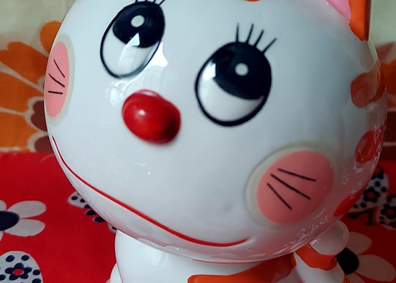 内藤ルネ・猫の陶器🐈‍⬛ ͗貯金箱 | あんちーくKIDAN STORE