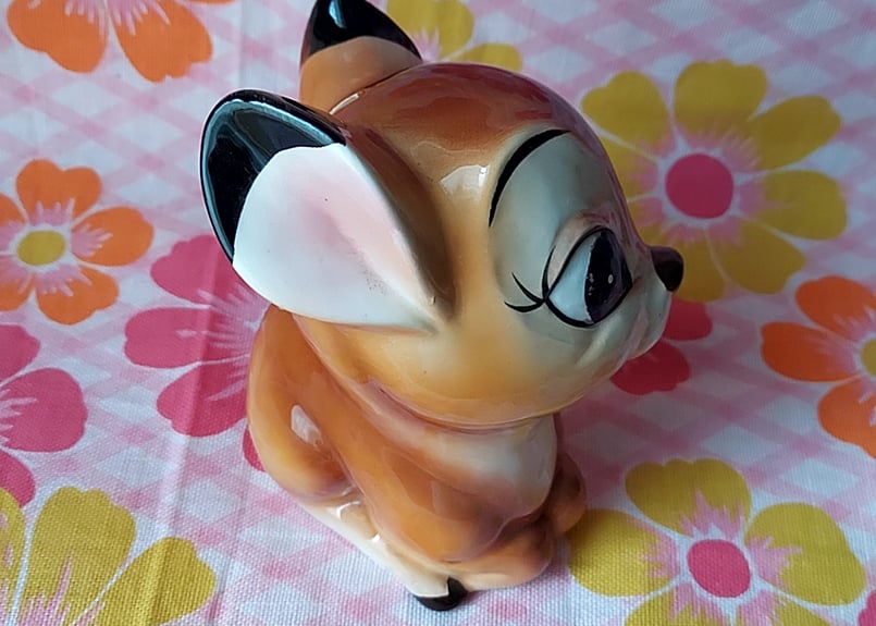 ウォルト・ディズニー💕バンビ陶器の貯金箱 | あんちーくKIDAN STORE