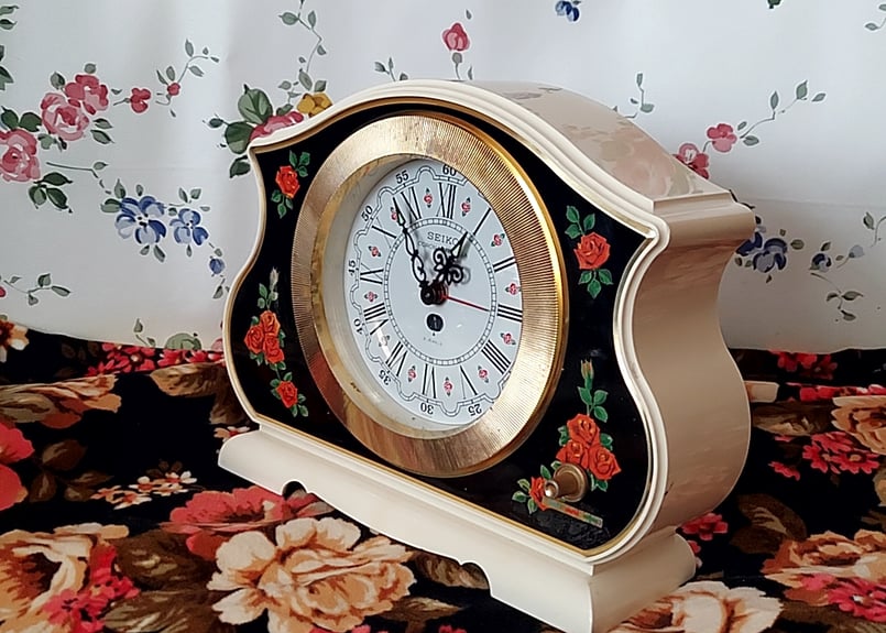 SEIKO・コロナメロディア🌹バラモダンなゼンマイ時計 | あんちーく