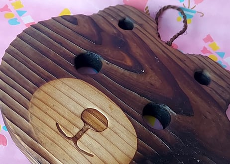 木製、くまの鍋敷き🧸