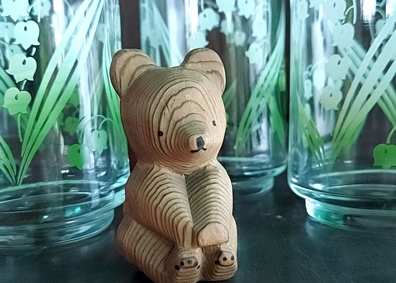 北海道 熊前足 クマ足跡 壁掛け・ 灰皿 北海道産 1950 レトロ☆レア物