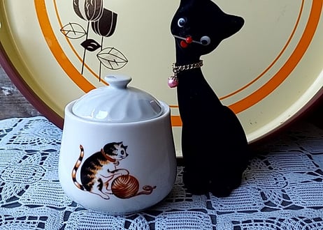 陶器製✩.*˚ユニーク猫のポット