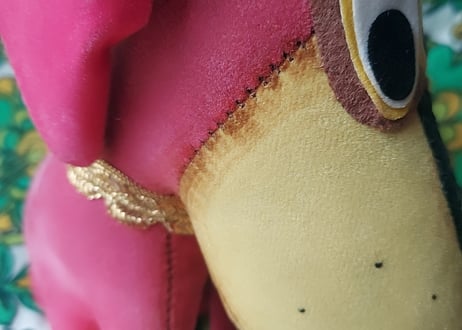 顔が長い犬のおがくずDOLL ピンク