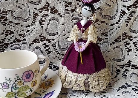 スミレ色のパール人形✩.*˚小物入れ