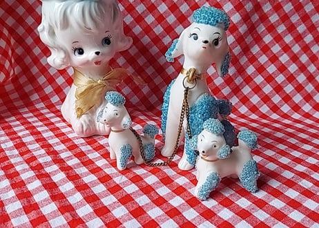 つぶつぶの付いたチェーン付きプードル🐩