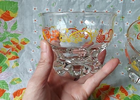 鳥とちょうちょとお花のデザートカップ
